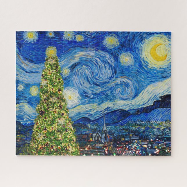 Van Gogh Starry Night - Weihnachtsbaum (Horizontal)