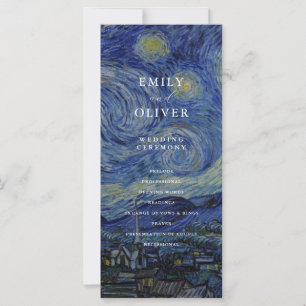 Van Gogh Starry Programme de mariage nocturne