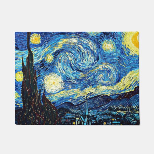 Van Gogh - sternenklare Nacht Fußmatte (Vorderseite)