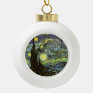 Van Gogh: Sternenklare Nacht Keramik Kugel-Ornament
