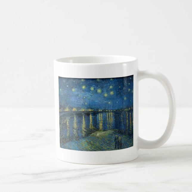 Van Gogh: Sternenklare Nacht über der Rhône Kaffeetasse (Rechts)