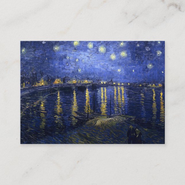 Van Gogh: Sternenklare Nacht über der Rhône Visitenkarte (Vorderseite)