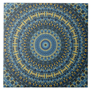 Van Gogh Sternennacht Abstract Groovy Boho Mandala Fliese