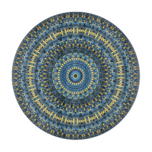 Van Gogh Sternennacht Abstract Groovy Boho Mandala Schneidebrett