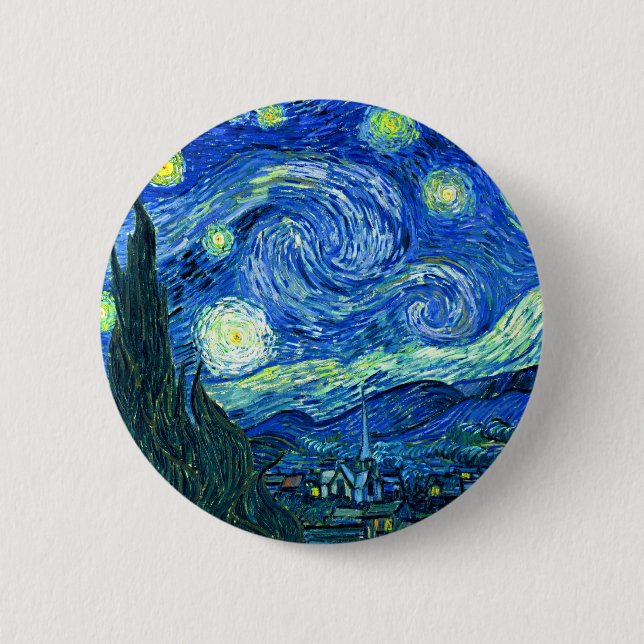 van gogh sternennacht button (Vorderseite)