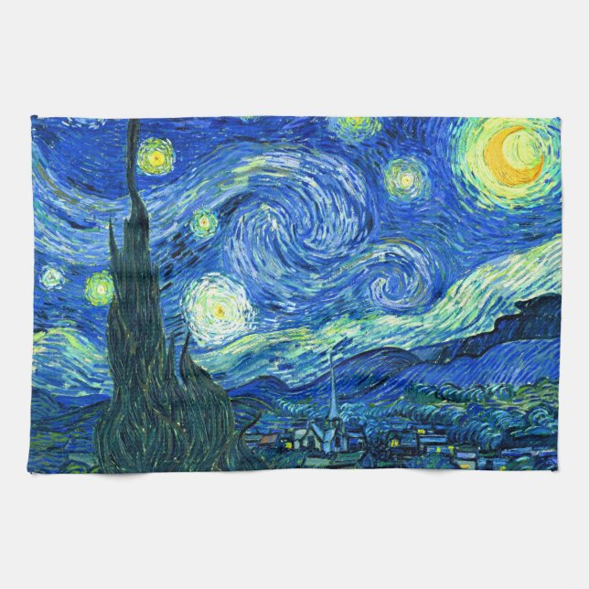 Van-Gogh-Sternennacht Geschirrtuch (Horizontal)