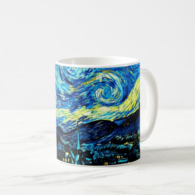 Van Gogh - Sternennacht Kaffeetasse (VorderseiteRechts)
