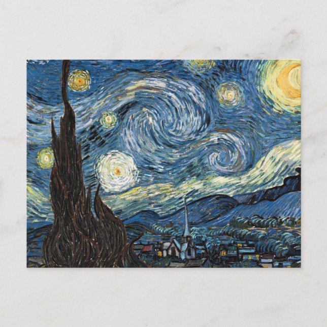 Van Gogh Sternennacht Postkarte (Vorderseite)