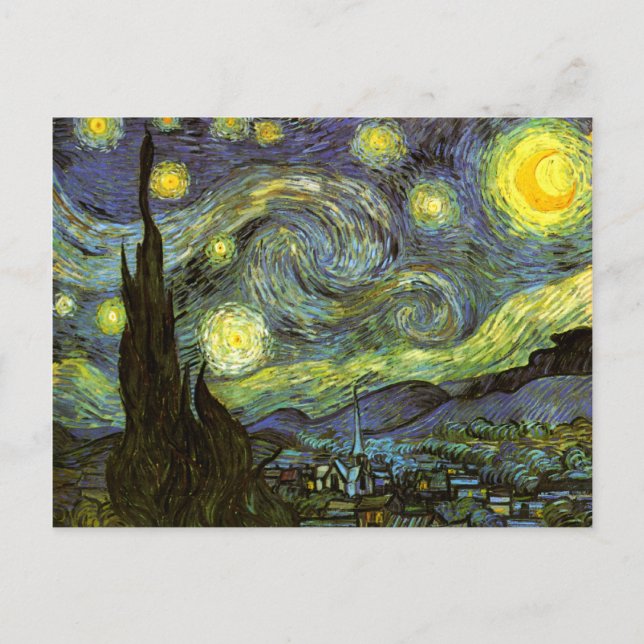 Van Gogh: Sternennacht Postkarte (Vorderseite)