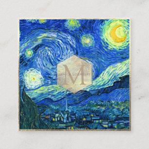 Van Gogh Sternennacht Quadratische Visitenkarte