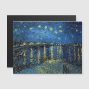 Van Gogh - Sternennacht / Rhone Magnetkarte