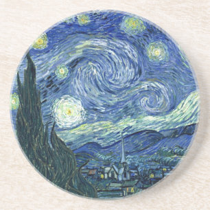 Van Gogh - Sternennacht Sandstein Untersetzer