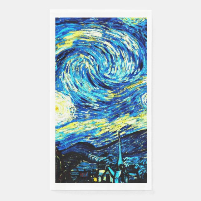 Van Gogh - Sternennacht Serviette (Vorderseite)