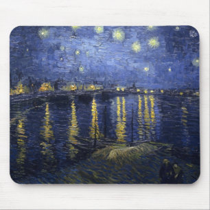 Van Gogh Sternennacht über der Rhone Mousepad