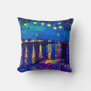 Van Gogh - Sternennacht über der Rhone Pop Art Kissen