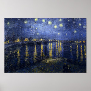 Van Gogh Sternennacht über der Rhone Poster