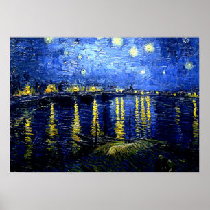 Van Gogh - Sternennacht über der Rhone Poster