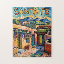 Van Gogh Stil Santa Fe Reise Kunst mit Adobe-Haus