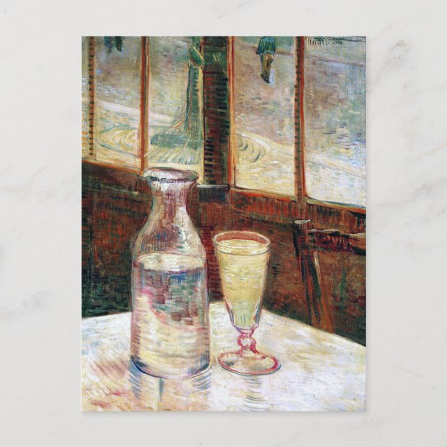Van Gogh Still Life Absinthe Fine Art Postkarte (Vorderseite)