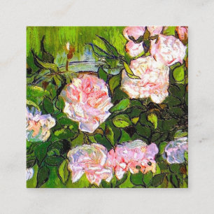 Van Gogh Still Life mit rosa Roses Begleitkarte