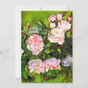 Van Gogh Still Life mit rosa Roses Einladung