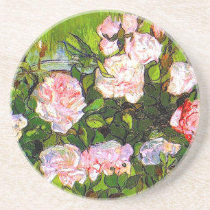Van Gogh Still Life mit rosa Roses Getränkeuntersetzer