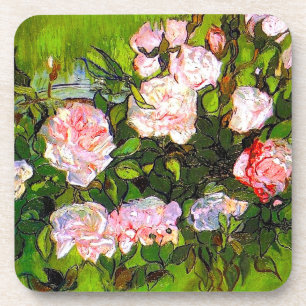 Van Gogh Still Life mit rosa Roses Getränkeuntersetzer