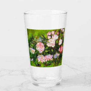 Van Gogh Still Life mit rosa Roses Glas