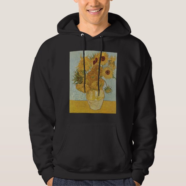 Van Gogh - Still Life: Vase mit 12 Sonnenblumen Hoodie (Vorderseite)