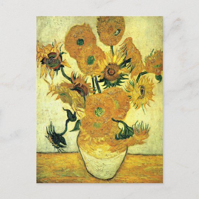 Van Gogh - Still Life Vase mit 14 Sonnenblumen Postkarte (Vorderseite)