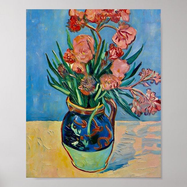 Van Gogh Still Life Vase with Oleanders Poster (Vorne)