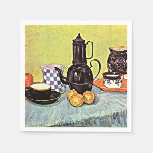 Van Gogh - Stillleben mit blauem Email-Coffeepot Serviette