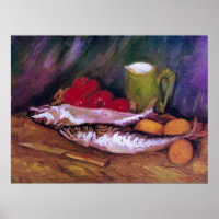 Van Gogh Stillleben mit Makrele Zitrone Tomate