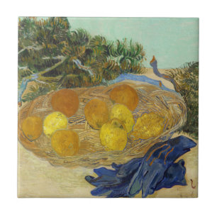 Van Gogh Stillleben mit Orangen, Zitronen und blau Fliese