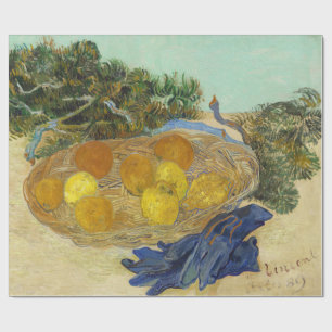 Van Gogh Stillleben mit Orangen, Zitronen und blau Geschenkpapier