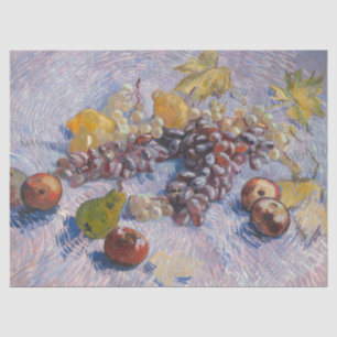 Van Gogh Stillleben mit Trauben und Äpfeln Kunstpr Seidenpapier
