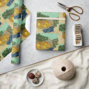 Van Gogh Stillleben Orangen Zitronen Blaue Handsch Geschenkpapier