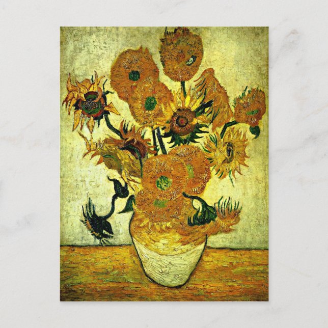 Van Gogh - Stillleben Vase mit 14 Sonnenblumen Postkarte (Vorderseite)