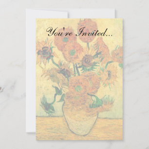 Van Gogh - Stillleben Vase mit fünfzehn Sonnenblum Einladung
