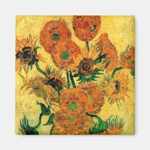 Van Gogh - Stillleben Vasen mit fünfzehn Sonnenblu Magnet