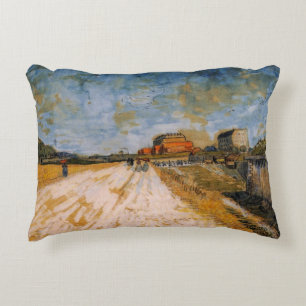 Van Gogh Straße entlang der Pariser Stadtmauern Dekokissen