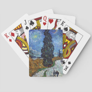 Van Gogh Straße mit Zypressen Impressionismus Spielkarten