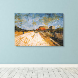 Van Gogh Straße neben den Pariser Stadtmauern Leinwanddruck