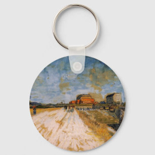 Van Gogh Straße neben den Pariser Stadtmauern Schlüsselanhänger