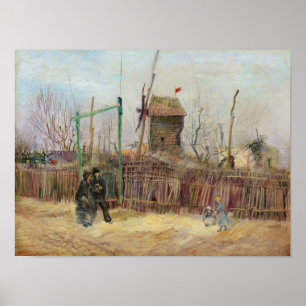Van Gogh Straßenszene in Montmartre Poster