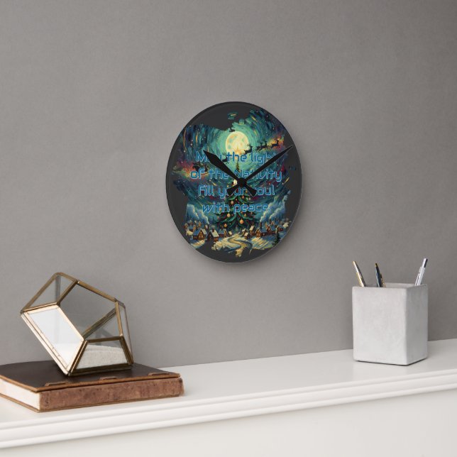 Van Gogh Style Acrylic Wall Clock Runde Wanduhr (Büro)
