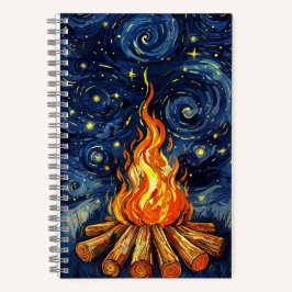 Van Gogh Style Campfire Notizbuch