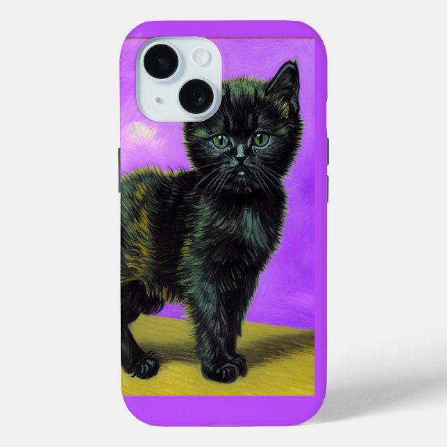 Van Gogh Style Cat Case-Mate iPhone Hülle (Rückseite)
