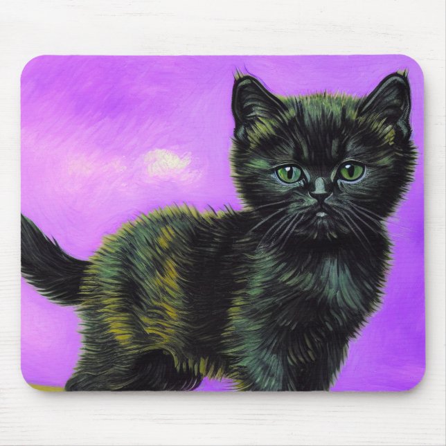 Van Gogh Style Cat Mousepad (Vorne)
