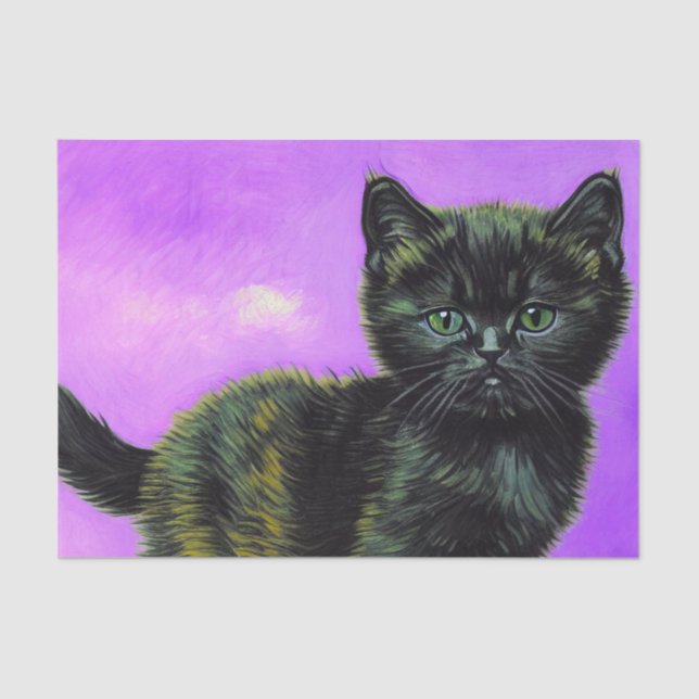 Van Gogh Style Cat Seidenpapier (Vorderseite)